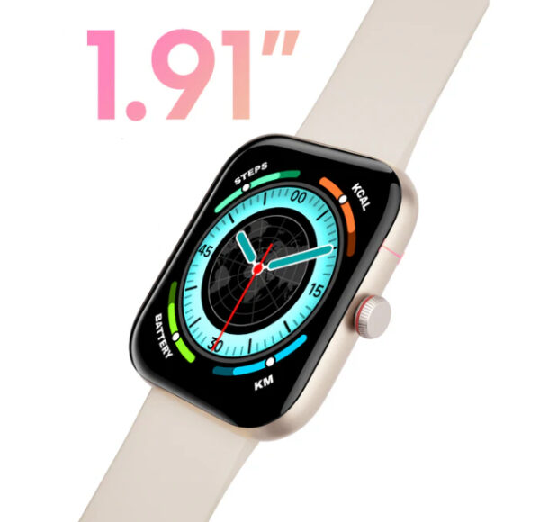 Smartwatch Toobur idw20 beżowy zegarek fitness unisex - obrazek 2