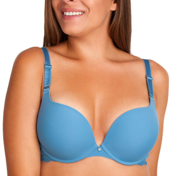 Linaise biustonosz usztywniany push-up Syntia 1706 70C niebieski - obrazek 2
