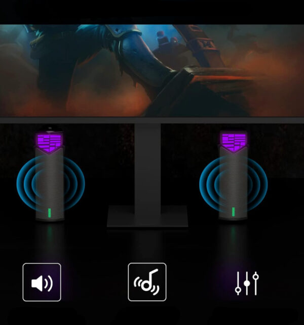 Głośniki komputerowe gamingowe Bluetooth RGB Smalody - obrazek 2