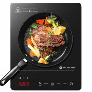 Płyta indukcyjna Aobosi przenośna 2000W czarna LCD
