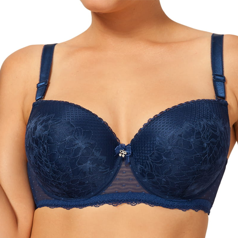 Linaise biustonosz push up Joséphine 1660 granatowy 80A
