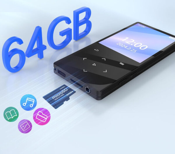 Odtwarzacz MP3 Bluetooth 5.0 Gueray 128 GB czarny - obrazek 2
