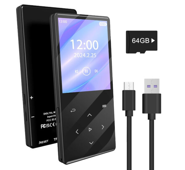 Odtwarzacz MP3 Bluetooth 5.0 Gueray 128 GB czarny