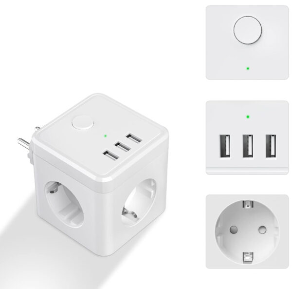 Adapter gniazda USB przejściówka USB europejska - obrazek 2