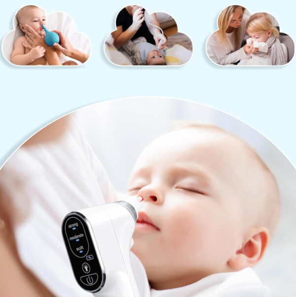 Elektryczny aspirator do nosa dla dzieci 4 końcówki - obrazek 3