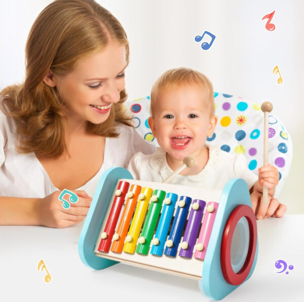 Zabawka muzyczna dla dzieci 5w1 cymbałki - obrazek 2