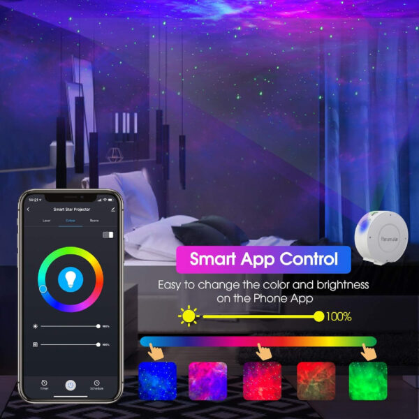 Panamalar inteligentny projektor laserowy LED galaktyka - obrazek 3
