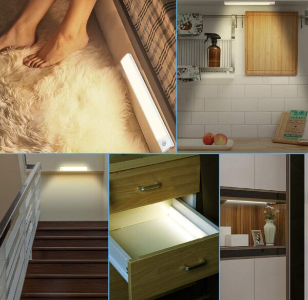 Lampki LED z czujnikiem ruchu bezprzewodowe 3 sztuki - obrazek 3