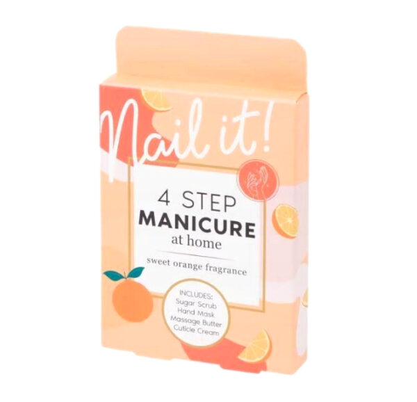 Nail It zestaw do dłoni domowe SPA sweet orange 4 step vegan
