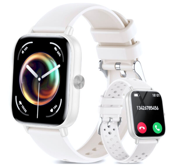 Smartwatch biały zegarek fitness damski męski Fitonme f128