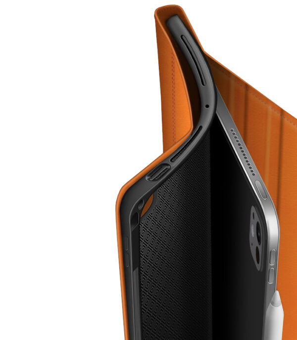 Antbox etui na iPad Pro 13 pomarańczowe skórzane - obrazek 3