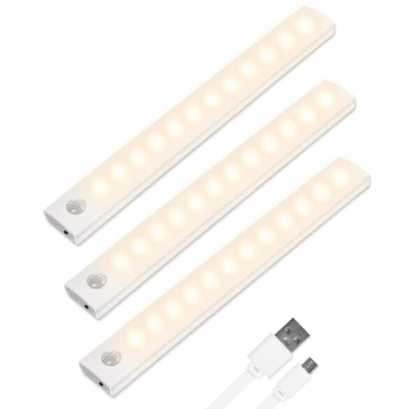 Lampki LED z czujnikiem ruchu bezprzewodowe 3 sztuki