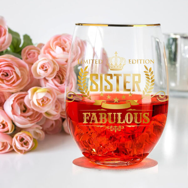Szklanka dla siostry na prezent Fabulous Sister Crownly Crystal - obrazek 2