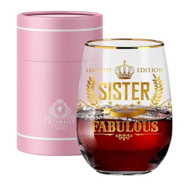Szklanka dla siostry na prezent Fabulous Sister Crownly Crystal - obrazek 5