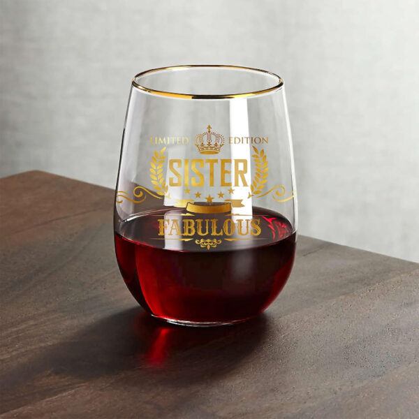 Szklanka dla siostry na prezent Fabulous Sister Crownly Crystal - obrazek 3