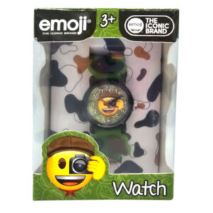 Zegarek dziecięcy analogowy emoji zielony