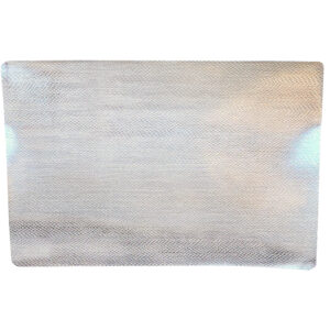 Podkładka na stół 45 x 30 cm srebrna skóra krokodyla