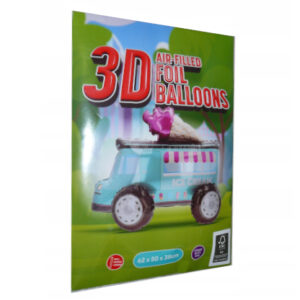Balon foliowy 3D samochód z lodami 62 x 50 x 38 cm