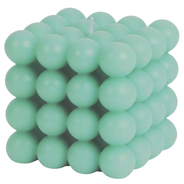 Świeca duża kwadratowa kule bubble candle 10x10x10 cm