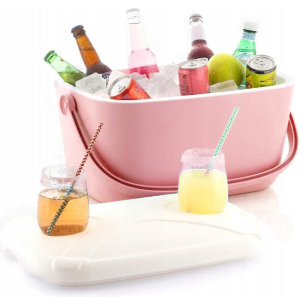 Kitchen Trend lodówka turystyczna 20 L różowa + wkład - obrazek 2