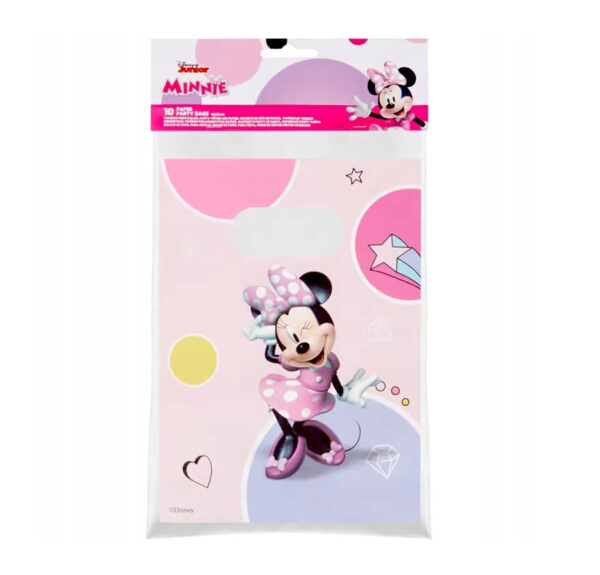 Torebki na przyjęcie cukierki Myszka Minnie 10 sztuk 16x22 cm