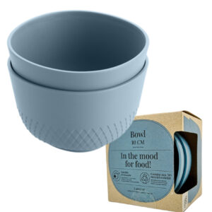 Moods zestaw 2 miseczek plastikowych piknikowe 10cm niebieskie
