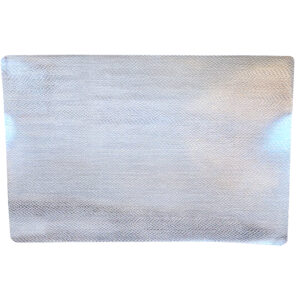 Podkładka na stół 45 x 30 cm srebrna skóra krokodyla