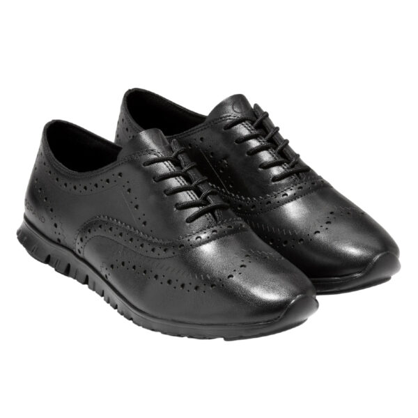 Damskie buty ZERØGRAND Wingtip Oxford Skórzane Czarne r.38