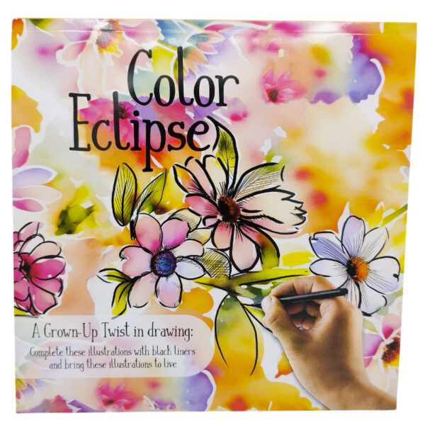 Arkusz blok z rysunkami do wykończenia cienkopisem Color Eclipse Kwiaty 31 kartek - obrazek 2