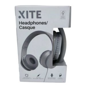 Słuchawki przewodowe nauszne z mikrofonem XITE headphones Szare Grey