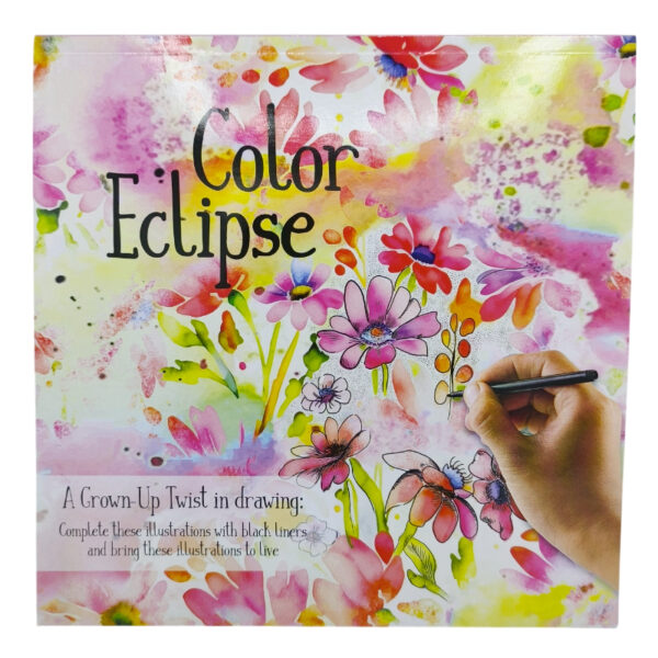 Arkusz blok z rysunkami do wykończenia cienkopisem Color Eclipse Kwiaty 31 kartek - obrazek 2