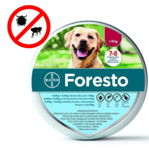 Foresto Obroża na kleszcze pchły larwy wszy dla psa 70cm powyżej 8kg BAYER