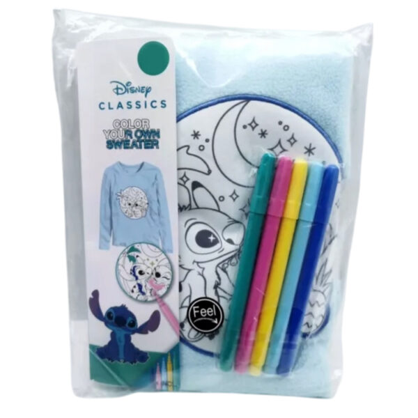 Pokoloruj swoją własną bluzę Stitch 98-104 +markery do tkanin - obrazek 2