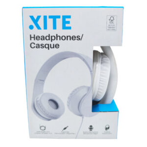 Słuchawki przewodowe nauszne z mikrofonem XITE headphones Białe White