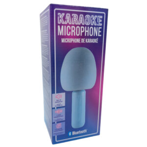 Mikrofon karaoke z Bluetooth z efektami dźwiękowymi Niebieski