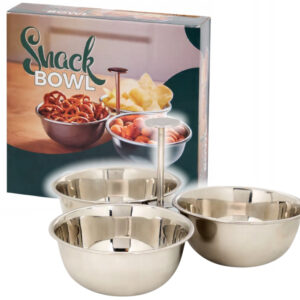 Zestaw miseczek na Przekąski z uchwytem Snack Bowl Stal nierdzewna