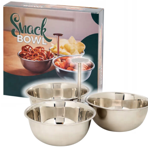 Zestaw miseczek na Przekąski z uchwytem Snack Bowl Stal nierdzewna
