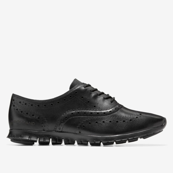 Damskie buty ZERØGRAND Wingtip Oxford Skórzane Czarne r.38 - obrazek 2