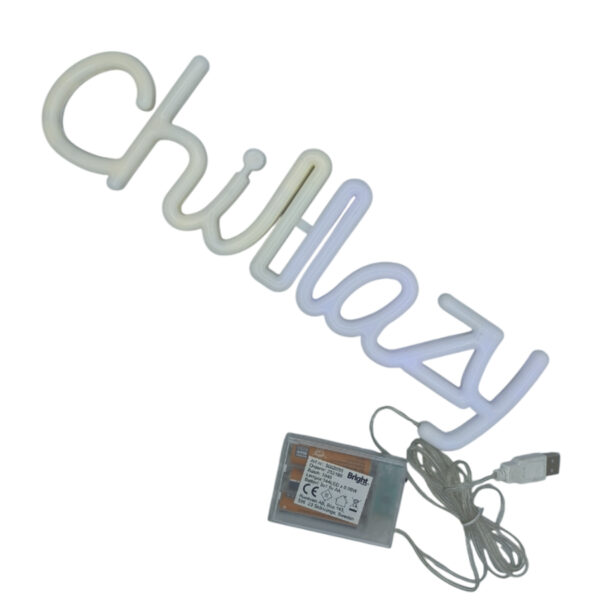 Neonowa dekoracja napis CHILLAZY Timer 144LED Zasilany bateryjnie/USB - obrazek 4