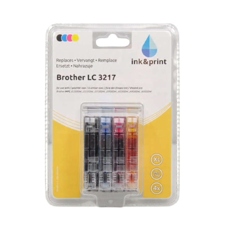 Tusze Zamienniki zestaw 4szt do Brother LC 3217 ink&print