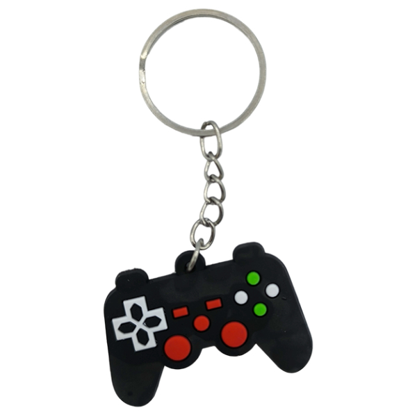 Brelok do kluczy pad kontroler gamingowy czarny zawieszka