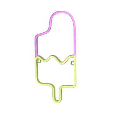 Neon LED LÓD Dekoracja ścienna USB 18 x 38cm