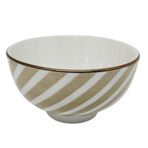 Miska ceramiczna 300 ml w brązowe paski miseczka