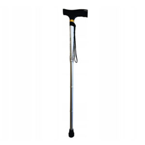 Laska inwalidzka składana aluminiowa srebrna 78,7 - 88,9 cm