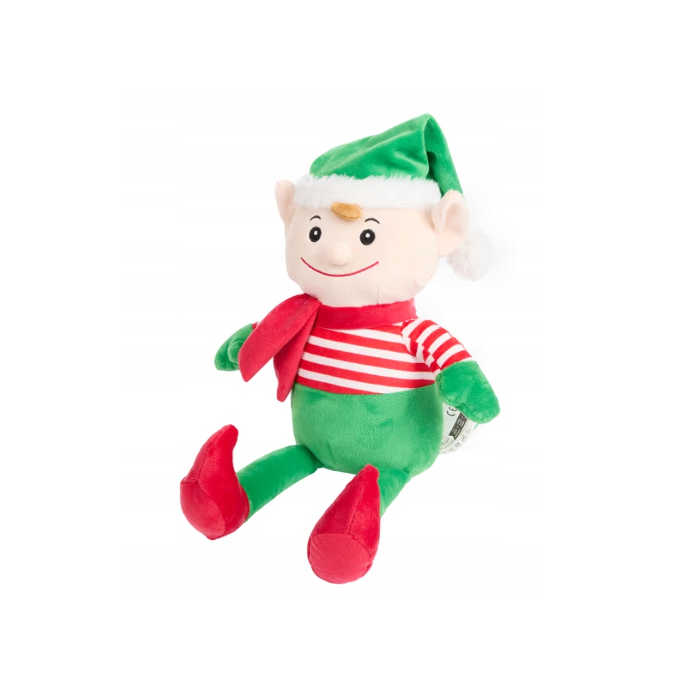Pluszowy świąteczny elf skrzat z czapką Boże Narodzenie