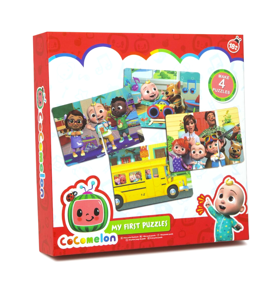 Puzzle dla dzieci Cocomelon 4 obrazki zestaw 18m+