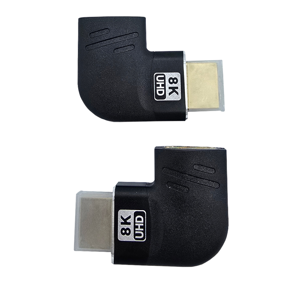 Kątowy adapter HDMI 8K UHD prawy 2 sztuki