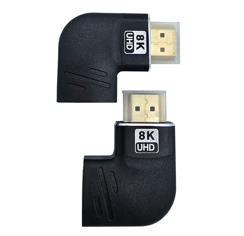Kątowy adapter HDMI 8K UHD prawy i lewy 2 sztuki